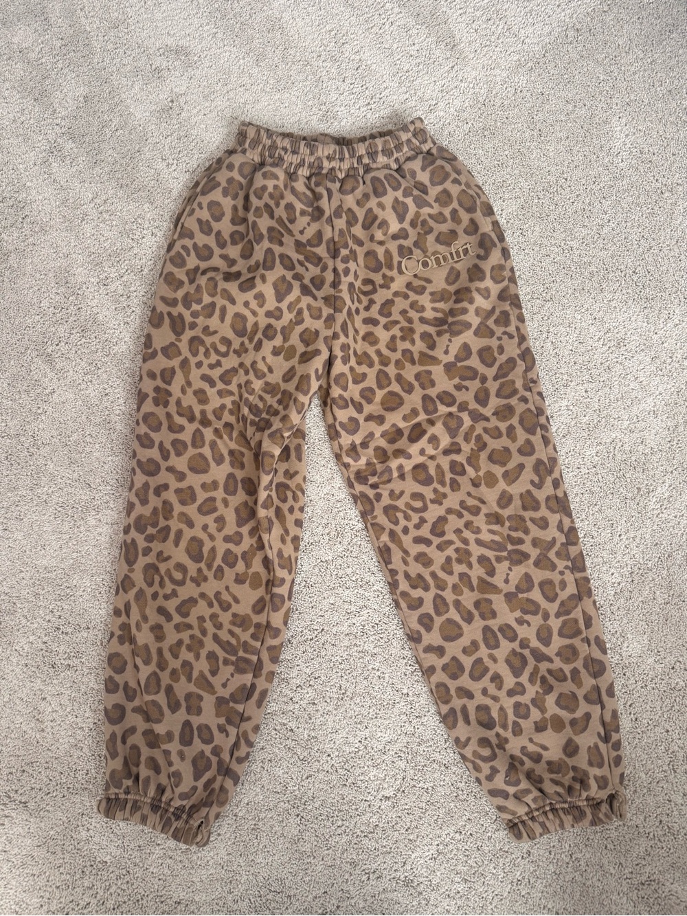 Comfrt leopard sweatpants kids xl/womans xs/s